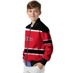 custom ole miss rebels stripe statement red black bomber jacket best selling