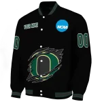 custom oregon ducks claw shred black varsity jacket best selling