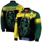 custom oregon ducks reaper hands green black bomber jacket best selling