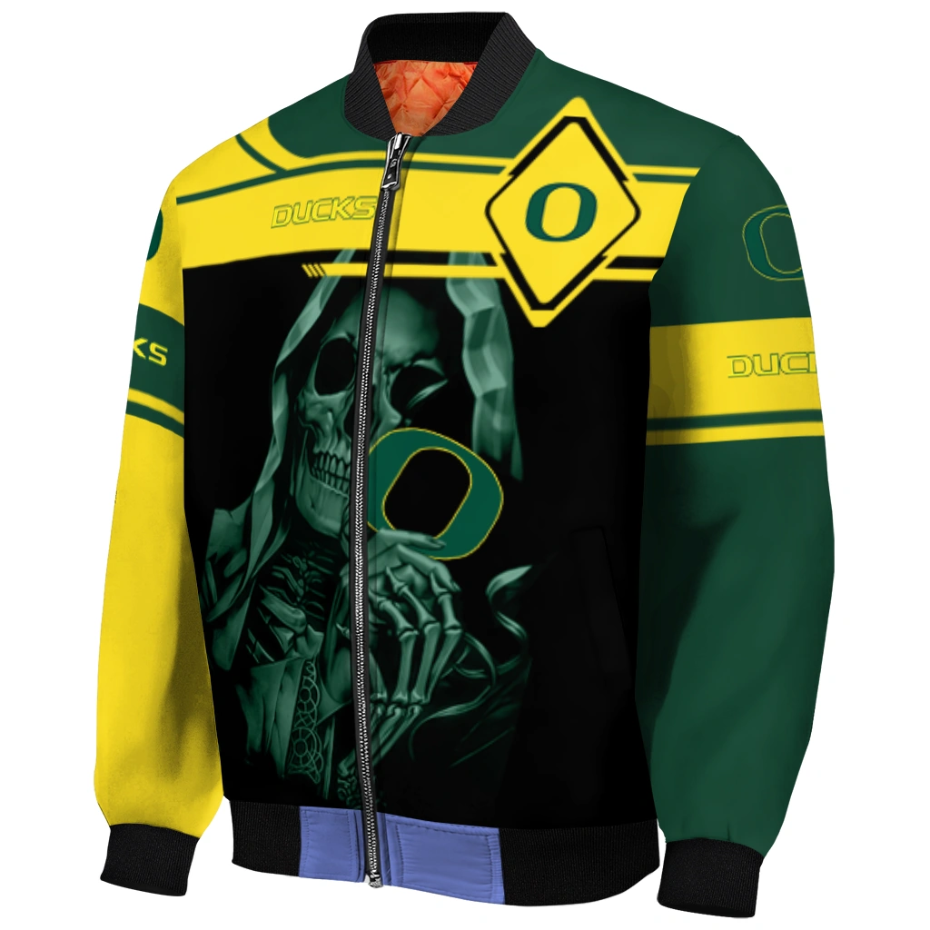 custom oregon ducks reaper hands green black bomber jacket fashion forward custom oregon ducks reaper hands green black bomber jacket fashion forward