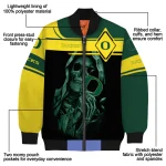 custom oregon ducks reaper hands green black bomber jacket best selling