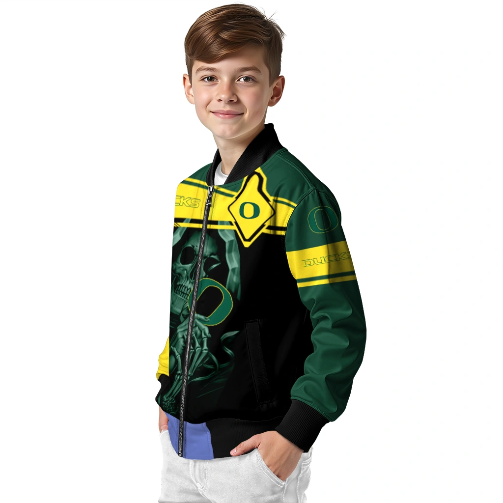 custom oregon ducks reaper hands green black bomber jacket trendy custom oregon ducks reaper hands green black bomber jacket trendy