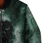 custom oregon ducks skull cluster green bomber jacket best selling