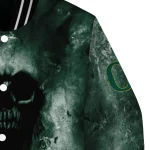 custom oregon ducks skull cluster green varsity jacket best selling