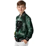 custom oregon ducks skull cluster green varsity jacket best selling