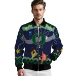 custom oregon ducks spongebob playtime green blue bomber jacket best selling