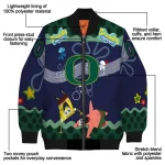 custom oregon ducks spongebob playtime green blue bomber jacket best selling