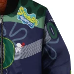 custom oregon ducks spongebob playtime green blue bomber jacket best selling