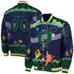 custom oregon ducks spongebob playtime green blue varsity jacket best selling