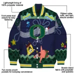 custom oregon ducks spongebob playtime green blue varsity jacket best selling