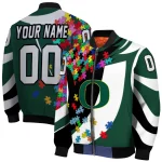 custom oregon ducks stars and stripes slashes green bomber jacket best selling