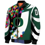 custom oregon ducks stars and stripes slashes green bomber jacket best selling