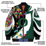 custom oregon ducks stars and stripes slashes green bomber jacket best selling