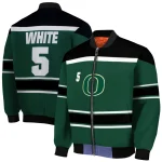 custom oregon ducks stripe statement green black bomber jacket best selling