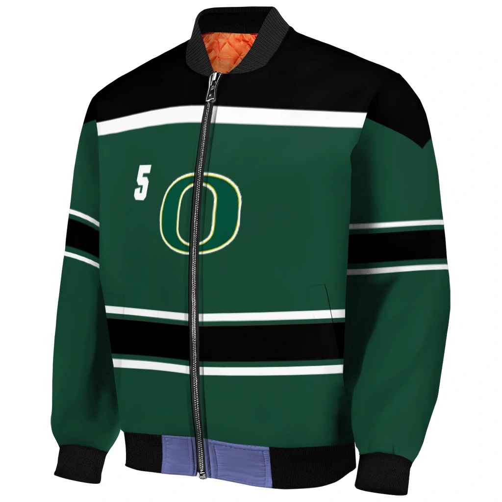 custom oregon ducks stripe statement green black bomber jacket fashion forward custom oregon ducks stripe statement green black bomber jacket fashion forward