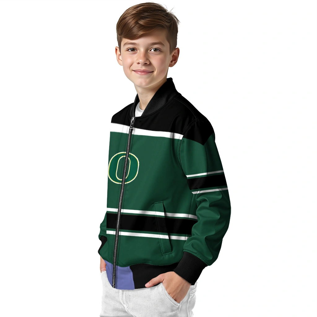 custom oregon ducks stripe statement green black bomber jacket trendy custom oregon ducks stripe statement green black bomber jacket trendy