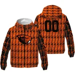custom oregon state beavers lightning strike grid orange windbreaker jacket best selling