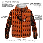 custom oregon state beavers lightning strike grid orange windbreaker jacket best selling