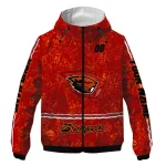 custom oregon state beavers shards cluster orange windbreaker jacket best selling
