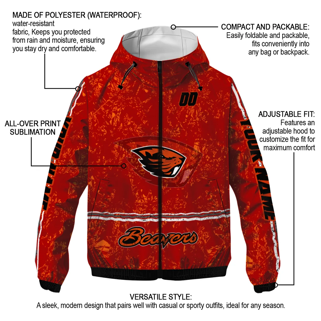 custom oregon state beavers shards cluster orange windbreaker jacket new arrival custom oregon state beavers shards cluster orange windbreaker jacket new arrival