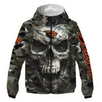 custom oregon state beavers skull camo camouflage windbreaker jacket best selling
