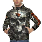 custom oregon state beavers skull camo camouflage windbreaker jacket best selling