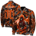 custom oregon state beavers skull horde orange varsity jacket best selling