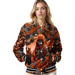 custom oregon state beavers skull horde orange varsity jacket best selling