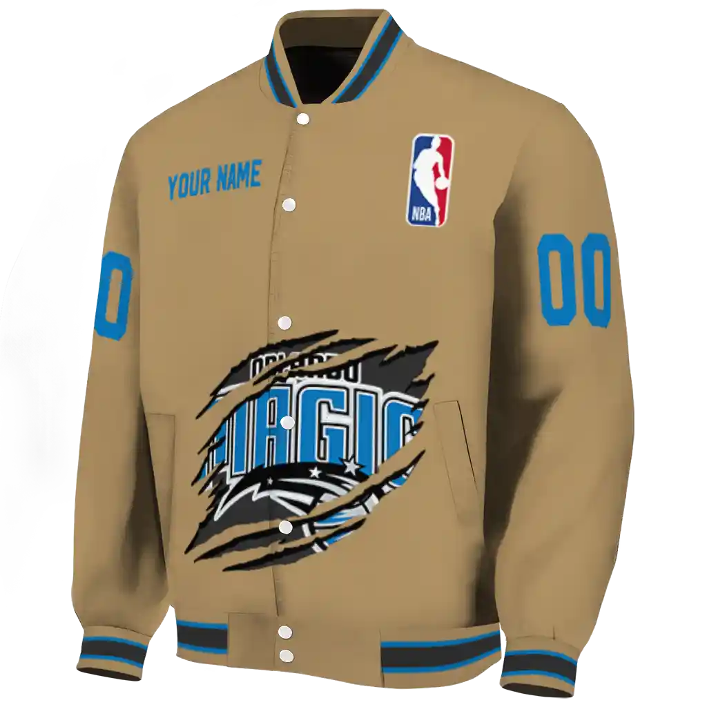 custom orlando magic claw opening beige varsity jacket best selling custom orlando magic claw opening beige varsity jacket best selling