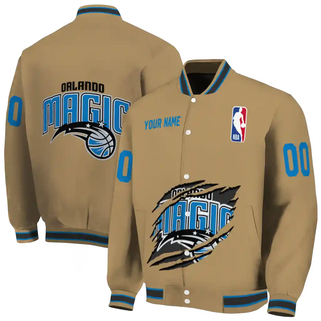 custom orlando magic claw opening beige varsity jacket fashion forward custom orlando magic claw opening beige varsity jacket fashion forward