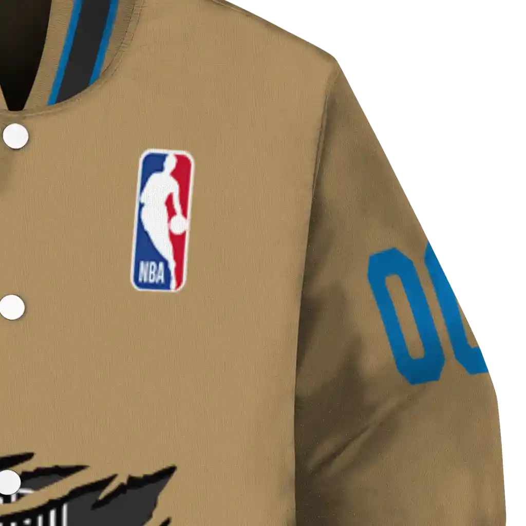 custom orlando magic claw opening beige varsity jacket premium grade custom orlando magic claw opening beige varsity jacket premium grade