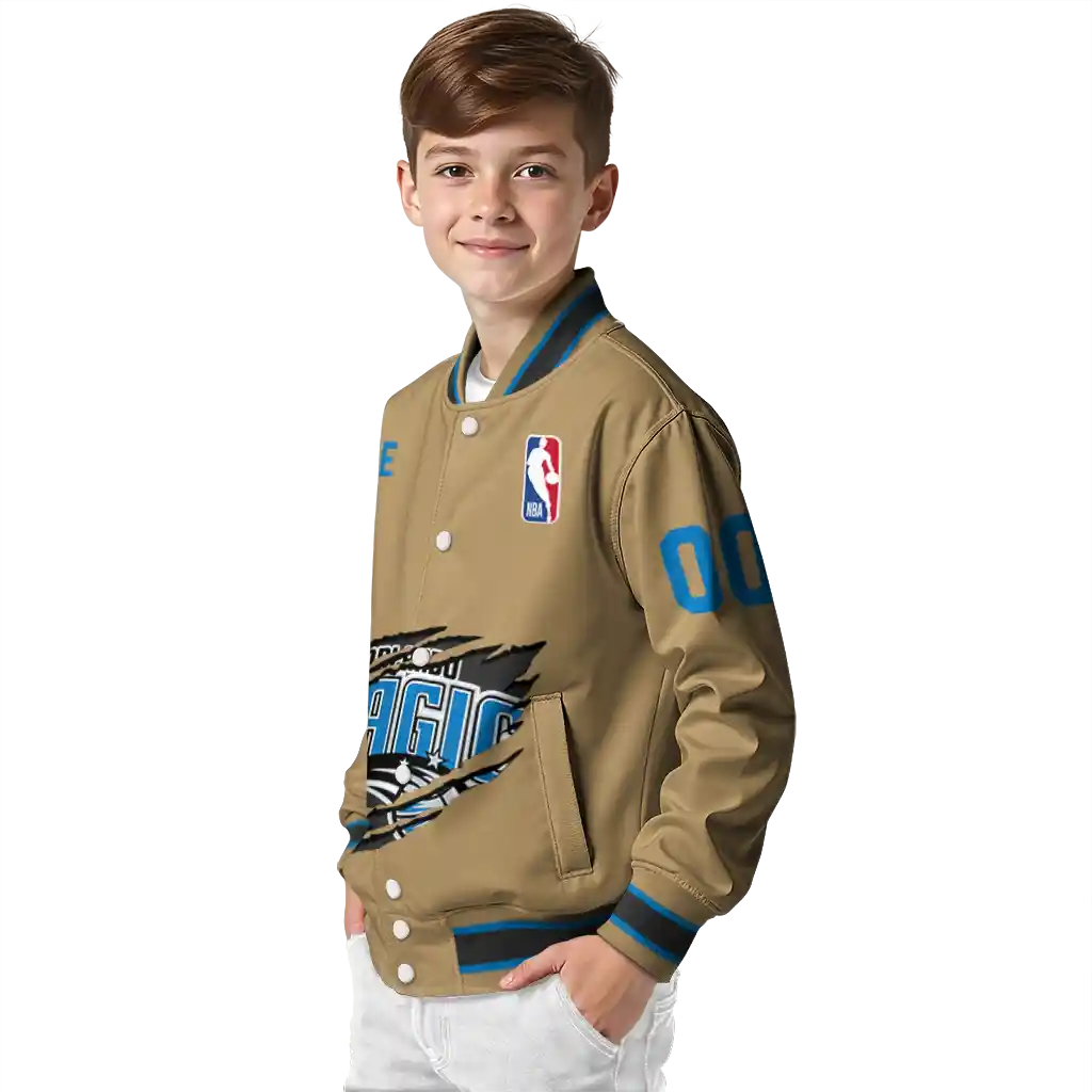 custom orlando magic claw opening beige varsity jacket trendy custom orlando magic claw opening beige varsity jacket trendy