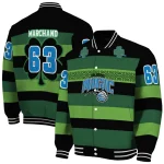 custom orlando magic clover green lines green black varsity jacket best selling