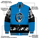 custom orlando magic skull emblem blue black varsity jacket best selling
