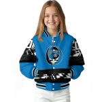 custom orlando magic skull emblem blue black varsity jacket best selling