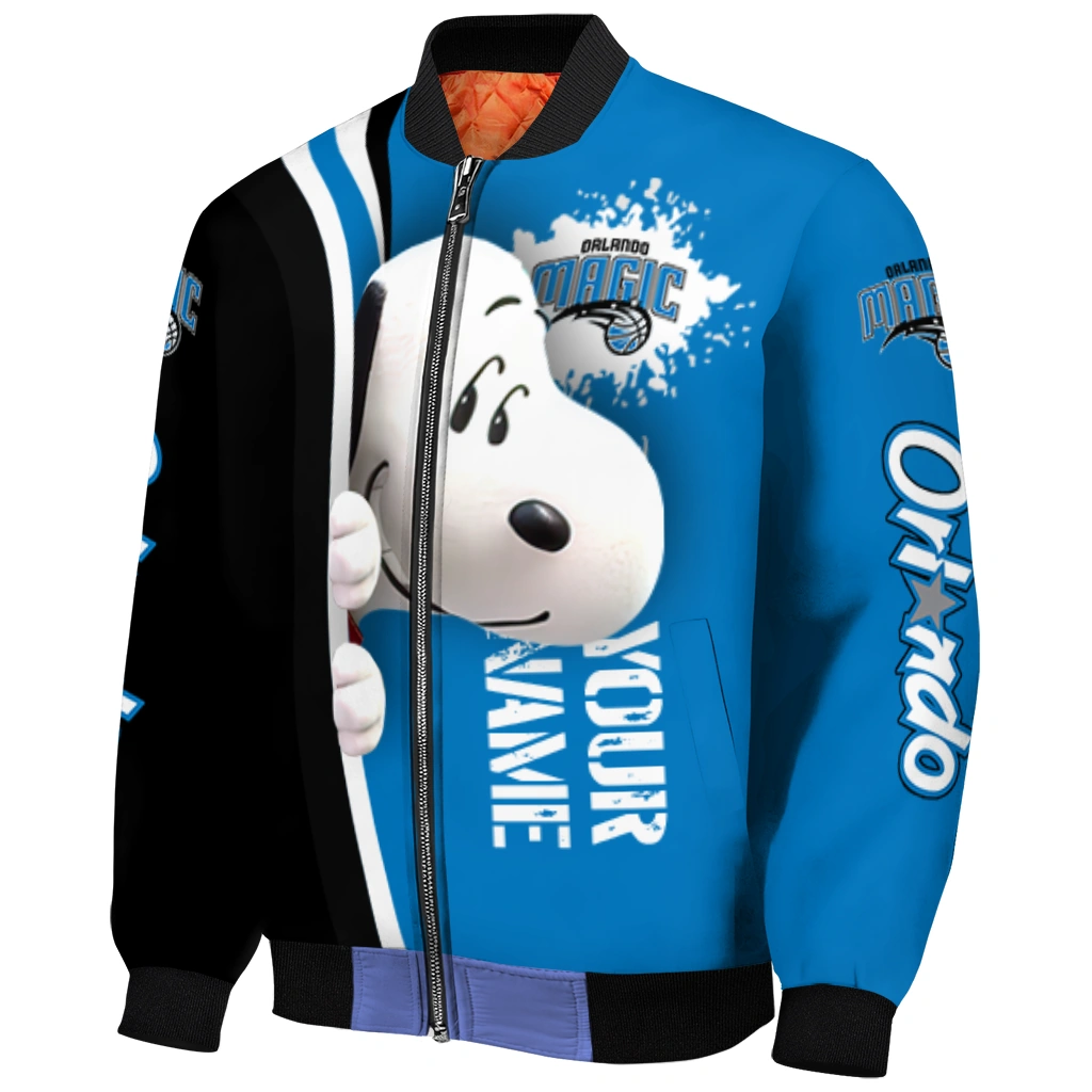custom orlando magic snoopy head blue bomber jacket fashion forward custom orlando magic snoopy head blue bomber jacket fashion forward