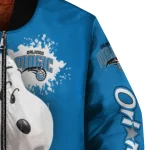 custom orlando magic snoopy head blue bomber jacket best selling
