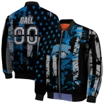 custom orlando magic star stripes blue black bomber jacket best selling