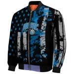 custom orlando magic star stripes blue black bomber jacket best selling