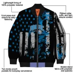 custom orlando magic star stripes blue black bomber jacket best selling