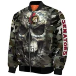 custom ottawa senators camouflage skull camouflage bomber jacket best selling
