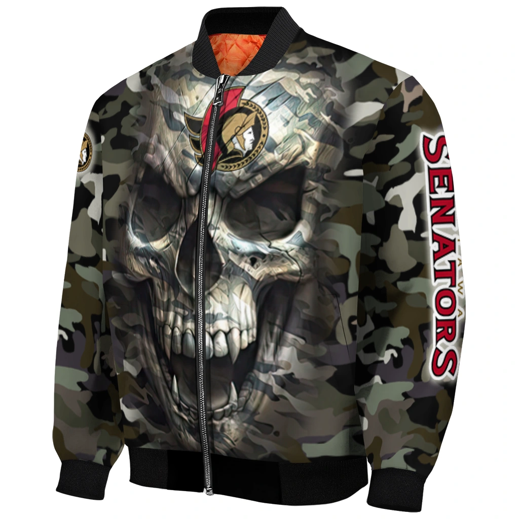custom ottawa senators camouflage skull camouflage bomber jacket fashion forward custom ottawa senators camouflage skull camouflage bomber jacket fashion forward