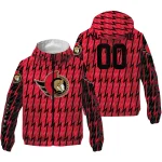 custom ottawa senators lightning strike grid red windbreaker jacket best selling