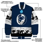 custom penn state nittany lions circle skull blue black varsity jacket best selling