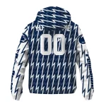 custom penn state nittany lions lightning strike grid blue windbreaker jacket best selling