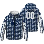 custom penn state nittany lions lightning strike grid blue windbreaker jacket best selling