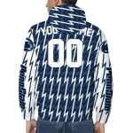 custom penn state nittany lions lightning strike grid blue windbreaker jacket best selling