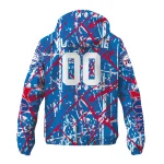 custom philadelphia 76ers brushstroke pattern blue windbreaker jacket best selling