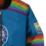 custom philadelphia 76ers rainbow jersey number blue bomber jacket best selling