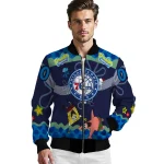 custom philadelphia 76ers spongebob playtime blue bomber jacket best selling